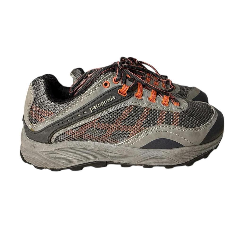 Patagonia Specter Narwhal Shoes Womens Size 7 Black Gray Orange Trail Sneakers - Picture 2 of 5